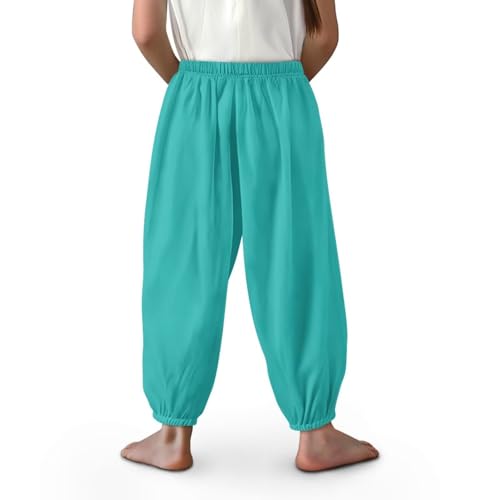 Kids Harem Pants Lightweight Long Bloomers Smocked Elastic Waist Hippy Boho Pants Childrens Hippie Festival Pants3