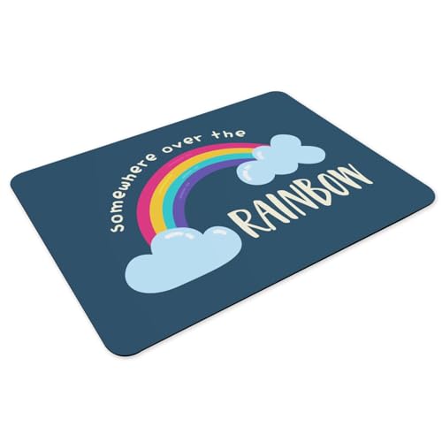 Sets de table arc-en-ciel bleu caoutchouc | Finis les glissements - 3