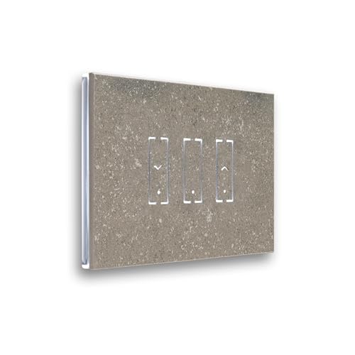 iotty i3S PLUS interruttore wifi smart per tende e tapparelle, placca touch in gres porcellanato retroilluminato, sensori temperatura e luminosità, monitoraggio consumi e qualità dell'aria esterna