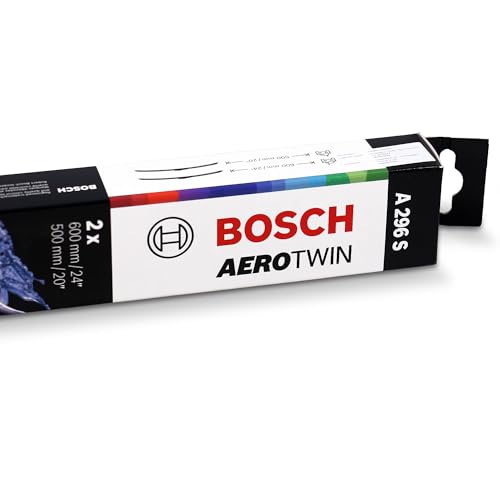 Image of BOSCH 3397007296 AeroTwin Wiper Blades - Set of 2 (24 inch & 20 inch) Top Lock 19mm | Driver and Passenger Side Original Equipment Replacement Blades