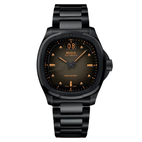 Image of MIDO Multifort TV Big Date - Swiss Automatic Watch for Men - 40mm Case with Transparent Caseback
