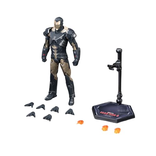 Image of ZD Toys Action Figure - 7 Inch Ironman 3 Mark 15 Sneaky Armor, 1 /10 Scale, Interchangeable Hands, Blades and Display Stand, Durable PVC, Ideal Gift, Ages 15+ Years