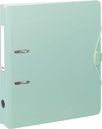 BRUNNEN Ordner „WAVE“ Colour Code | A4, 50 mm, Hebelmechanik mit gummiertem Griff, mint