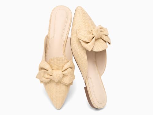 Image of Rilista Mules for Women Slip On Comfortable Pointed Toe Womens Loafers Women's Flats for Women's Mules & Clogs