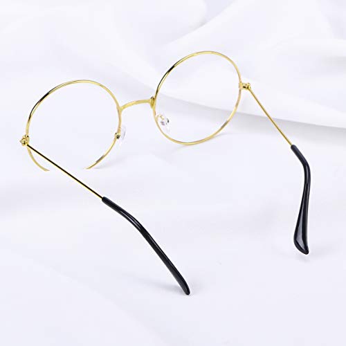 KESYOO Óculos Redondos Retrô Dourados Óculos Bloqueadores de Luz Azul Óculos Anti-Luz Azul Proteção