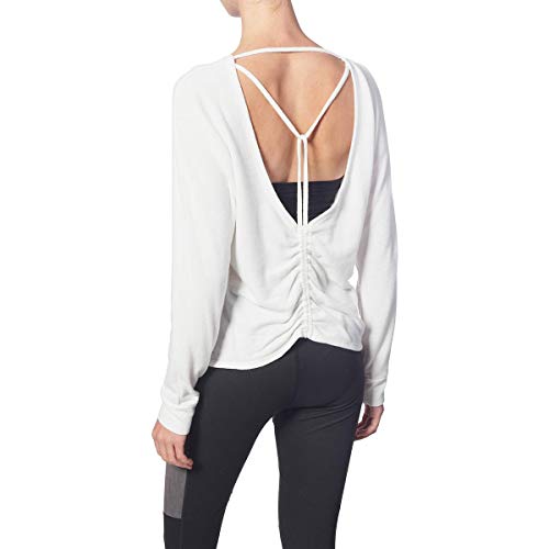 Splendid Women's Studio Activewear Workout Yoga Pullover Top Shirt Shirt, Eggshell, XS by Splendid - Image 3