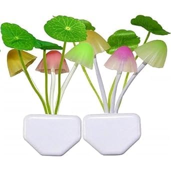 V3Deals Magic 3D LED Night Lamp with Plug Smart Sensor auto On/Off and Color Change Mushroom Flowers Beautiful Illumination Home Decoration Lights for Bedroom Corridor (Multicolour) (Single Pack) (B0CTD2RSX8) Amazon Price History, Amazon Price Tracker