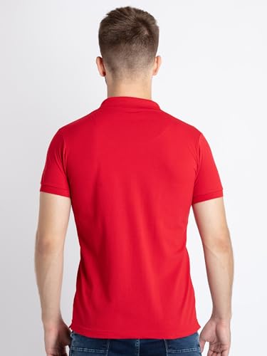 Image of Status Quo Men's Polo T-Shirt | Rich Cotton Blend | Slim Fit | All Day Comfort | Contrast Inner Placket | Polo Collar