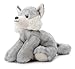 The Petting Zoo Wolf Stuffed Animal, Gifts for Kids, Wild Onez Zoo Animals, Grey Wolf Plush Toy 9 inches