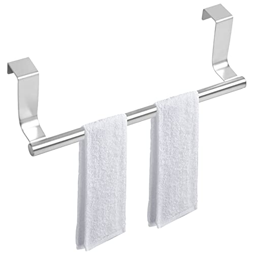 Soporte para toallas de cocina, barra de toalla sobre la puerta, barra de toalla sobre el armario sobre la puerta, rayas antideslizantes que protegen los arañazos, armarios de cocina y baño (36.5 cm) Cover
