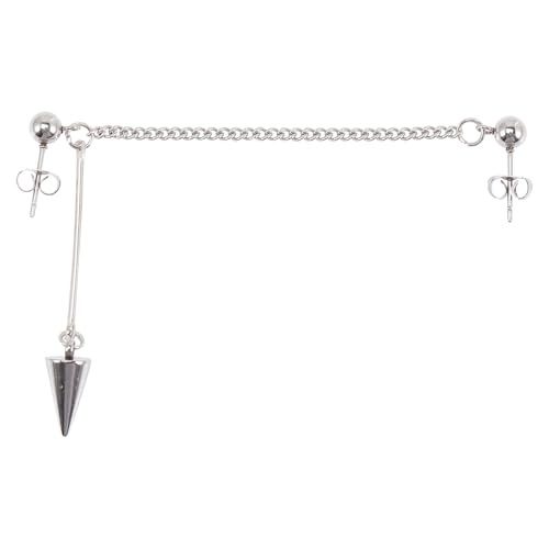 UPKOCH Boucles Oreilles Doubles pour Deux Femme Style Punk avec Chaînes et Franges Argentées Légères et Durables Accessoires Minimalistes et Élégants