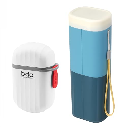 Image of Shopiable Store Travel Toothbrush Case Multifunctional Toothpaste Container Portable Business Trips Wash Cup Holder Organizer Towel Storage Box for Traveling, Camping, Business Trip School (Pattern 2)