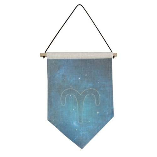 Drapeau en toile constellation Bélier pour salon style bohème