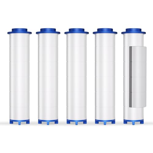 5-Pack High-Pressure Hydro Jet Shower Head Filters Vortex Turbo Fan Design