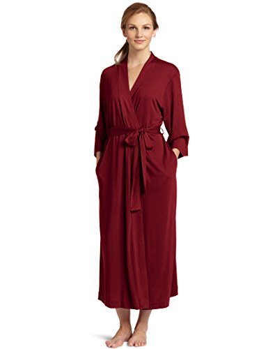 Image of Natori Shangri La Long Robe with Kimono Sleeves, Bathrobe for Women