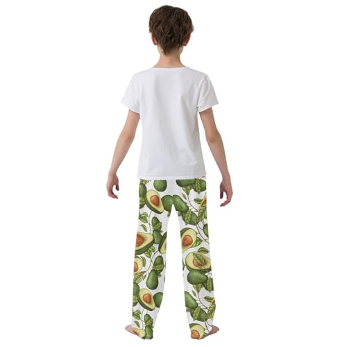 ZZXXB Mexico Avocado Boys Long Pants Soft Trousers Elastic Waist Kids Lounge Bottoms with Pockets S-XL3