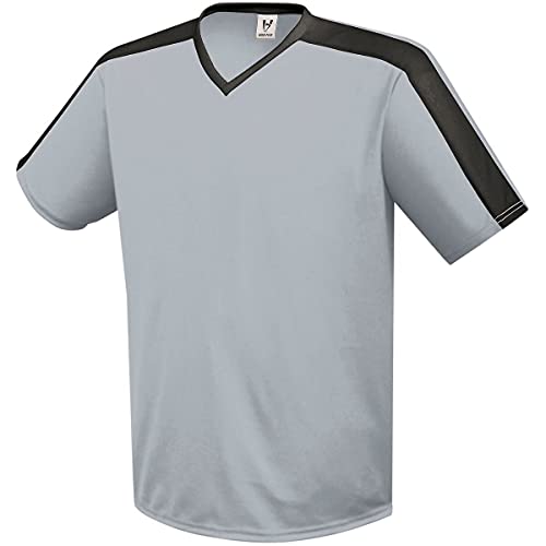 High Five Boys Genesis Soccer Jersey XXS Silver Grey/Black