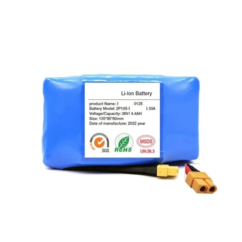 Large Capacity 36V 6000mah 10s2p Rechargeable Battery, Suitable For Electric Self Balancing Scooters, Hoverboards, And Unicycles(4400mAh)