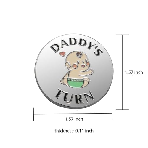 Image of New Dad Mom Gifts Funny Decision Making Coin, New Parent Mummy Daddy Pregnancy Women First Time to be Moms Dads St.Patrick's Day Easter Birthday Gifts Double Sided