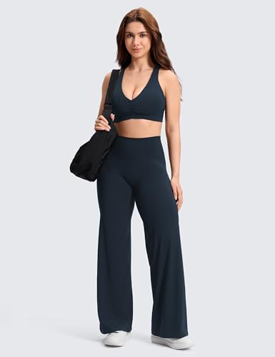 Image of CRZ YOGA Softretch Wide Leg Pants 28 inch /30 inch /32 inch | No Front Seam, Ultimate Comfort, Next to Skin, Yoga, Casual, High Waisted, for Women
