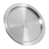 TOPPERFUN Anti-Boiling- und überfüllte Platte Topfdeckel aus Metall Getränkedosendeckel Ersatz-Wok-Deckel Topfdeckel tauschen Öltopfdeckel Pfannendeckel Wok-Topf-Deckel Edelstahl 304 Silber