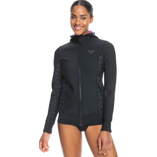 Roxy Womens 1.0mm Swell Series Zip Front Wetsuit Jacket - Black Swell | 6