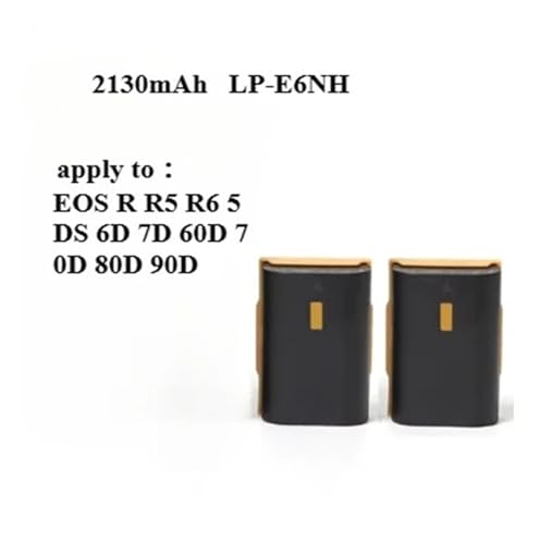 Ficha técnica Batería de Litio de 2130 mAh LP-E6NH LPE6NH Compatible con Baterías Canon EOS R R5 R6 5DS 6D 7D 60D 70D 80D 90D 4 Pc Battery - Fernando Cortés