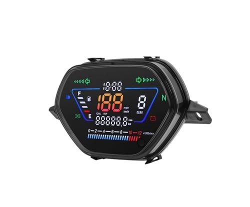 Compteur kilométrique moto pour Wave C100 avec tableau de bord LED et tachymètre numérique