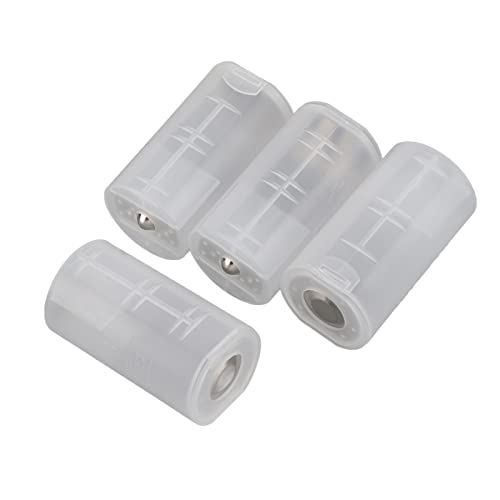 Yanmis Convertidor de Batería AA a D 4 Piezas, Caja Conversor de Batería AA a D Duradero, Interruptor de Soporte de Batería AA a D Portátil, Perfecto para Electrónica y
