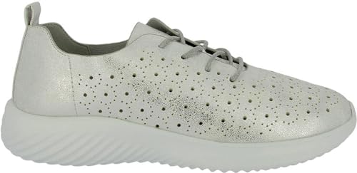 Doctor Cutillas 38301 Deportivas para Mujer, con Cordones, Plantilla Extraible, Zapatillas Ligeras para Mujer, Hechas en España Mujer Deportivos Plata 36