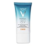 Vichy, Fluido diario potenciador de la hidratación, SPF50+ e hidratación 72H, Enriquecido con Ácido Hialurónico, Vitamina B3 y Escualeno, Para pieles secas, Minéral 89, 50 ml