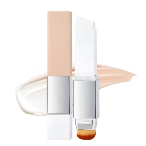 LuLiyLdJ Base de Maquillaje Compacta Pan Stik - Barra Multiusos 2 en 1: Base, Corrector y Contorno. Cobertura natural, larga duración, efecto piel uniforme y luminosa. Color natural.