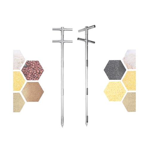 Échantillonneur de grains rotatif double en acier inoxydable de 1m pour ciment et engrais