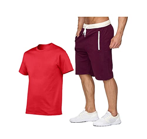 T-shirt en coton homme avec pantalon 2 pièces modèle 807 taille M