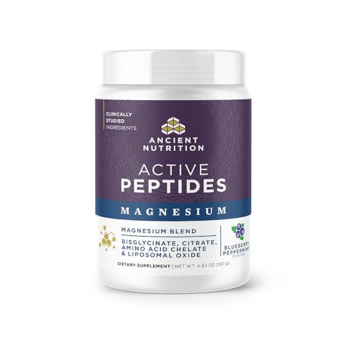 Ancient Nutrition Active Peptides Magnesium Powder, Blueberry Peppermint - image 1