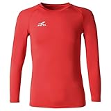 [フィンタ] FINTA サッカー フットサル ジュニア Jr ストレッチ 長袖 クールネック アンダーシャツ FT5998 (7100) レッド 140