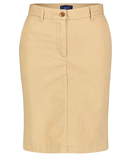 Gant Classic Chino Skirt Jupe, Vert (Dark Khaki 248), 48 (Taille Fabricant: 46) Femme