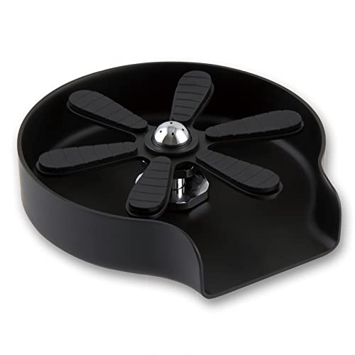Woen-Flow Enjuague de cristal negro mate para fregadero de cocina Cover