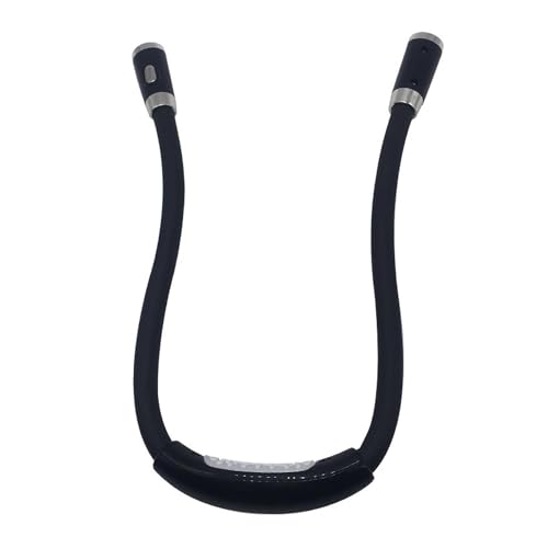 TECHMARKET LED Neck Reading Light, Book Light for Reading in Bed, 3 Adjustable Brightness, Flexible Soft Silicone Bendable Arms, Perfect for Repairing, Book Lights for Reading at Night in Bed (Black)