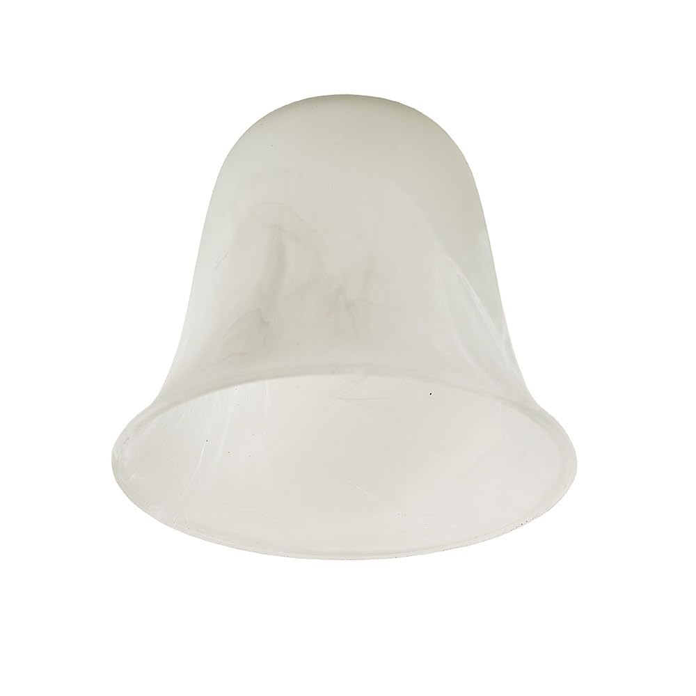 Valuelights 3 Pack Marble Effect Bell Shaped White Frosted Glass Replacement Shades (D)15Cm from B&Q