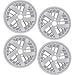 1967-81 16" X 8" Hi-Tech Deep-Dish Turbo-Silver Wheel Kit (4)