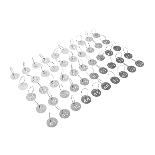 Étiquettes clés numériques SEWACC 50 pcs identification numérotée pour porte-clés bureau