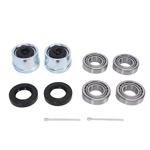Acouto Kit de Roulements de Moyeu de Roue de Remorque, Roulements 30205 avec Joints TC, Cache-poussière et Goupilles Fendues, pour Essieux de Remorque...