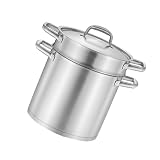 【Diseño de 2 capas】: la olla de sopa de acero inoxidable agrega una capa de canasta vaporera sobre la base de la olla de sopa inferior, que se puede usar para cocinar alimentos al vapor. Ambas se pueden usar solas o al mismo tiempo.