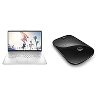 HP Laptop | 17,3 Zoll HD+ Display | AMD Ryzen 5-5500U | 8GB DDR4 RAM | 512GB SSD | AMD Grafik | Windows 11 | QWERTZ Tastatur | Silber + HP Z3700 kabellose Maus | schwarz | 16 Monate Batterielaufzeit