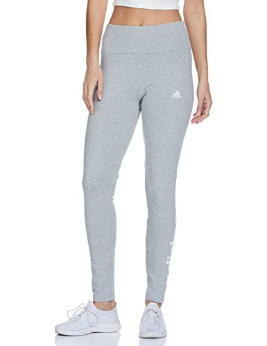 adidas Loungewear Essentials High-Waisted Logo Leggings Femme, Medium Grey Heather/White, XL