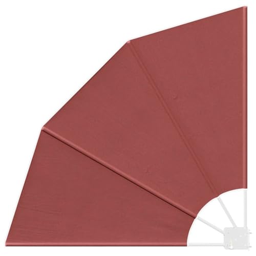 mtlskopl Brise-vue en éventail pour balcon et terrasse - Pare-vue en polyester - Pliable - Réglable sur 3 niveaux - 115 x 115 cm - Couleur : terre cuite