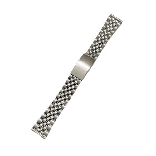Image of LUBA Jubilee Watch Strap, Stainless Steel Bracelet, Double Lock Buckle, Screw Link Design (18MM)