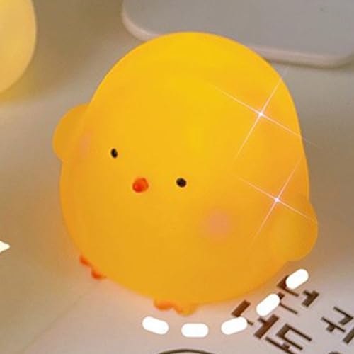 Lámpara de noche infantil silicona diseño pollito amarillo