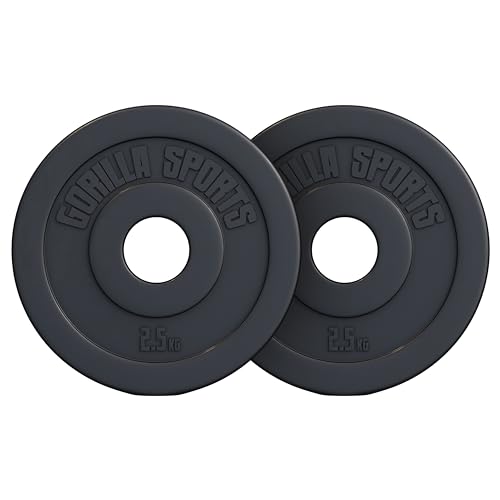 GORILLA SPORTS® Olympia Hantelscheiben - 1,25-30 kg Gewichte, Einzeln/Set,...